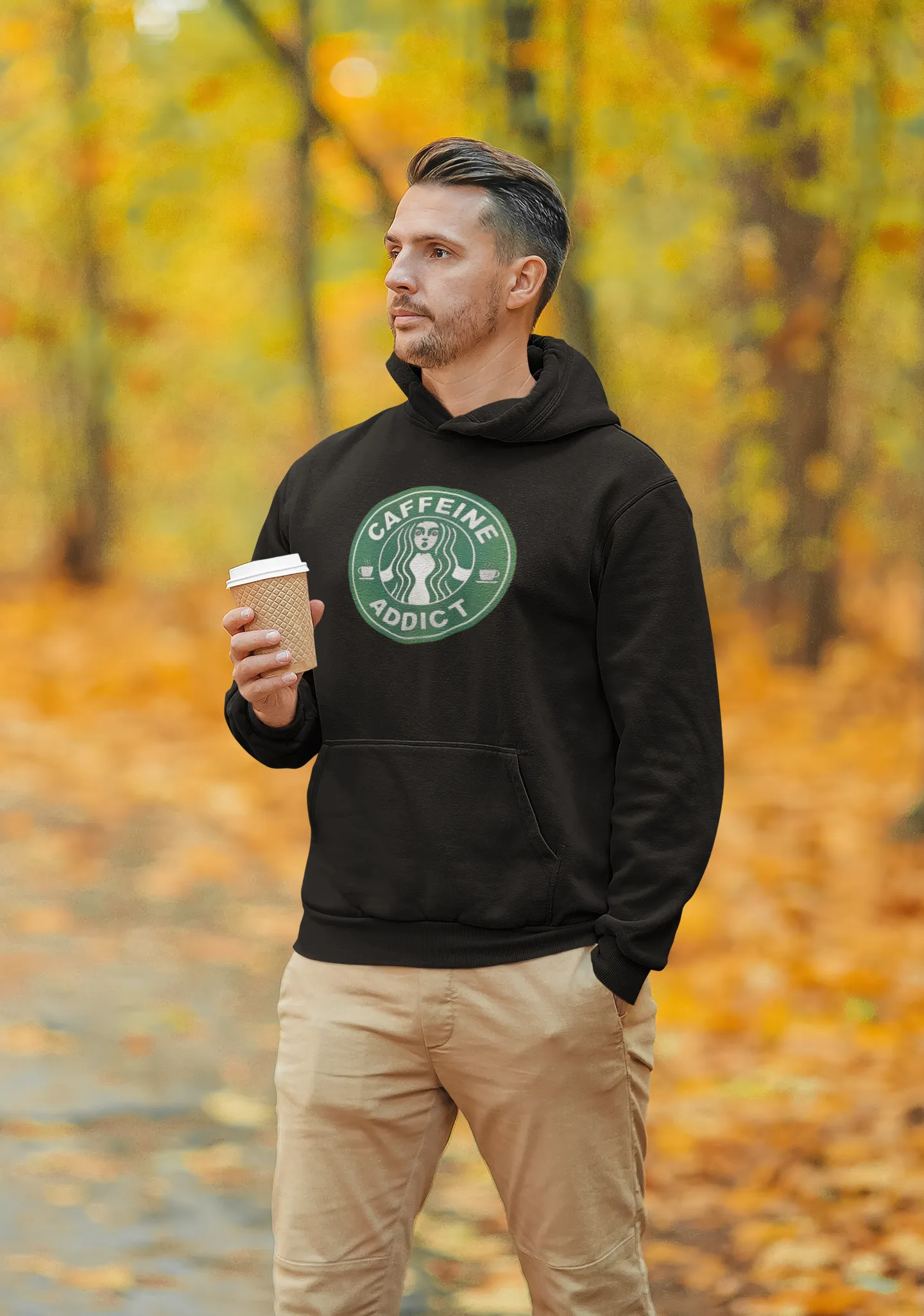 "CAFFEINE ADDICT " - WINTER HOODIES