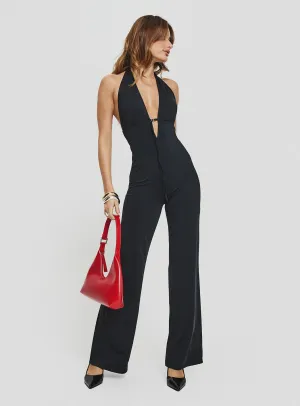 Rinaldi V Neck Jumpsuit Black