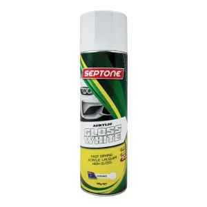 SEPTONE Automotive Gloss Acrylic Lacquer Spray Paint 400g Aerosol White