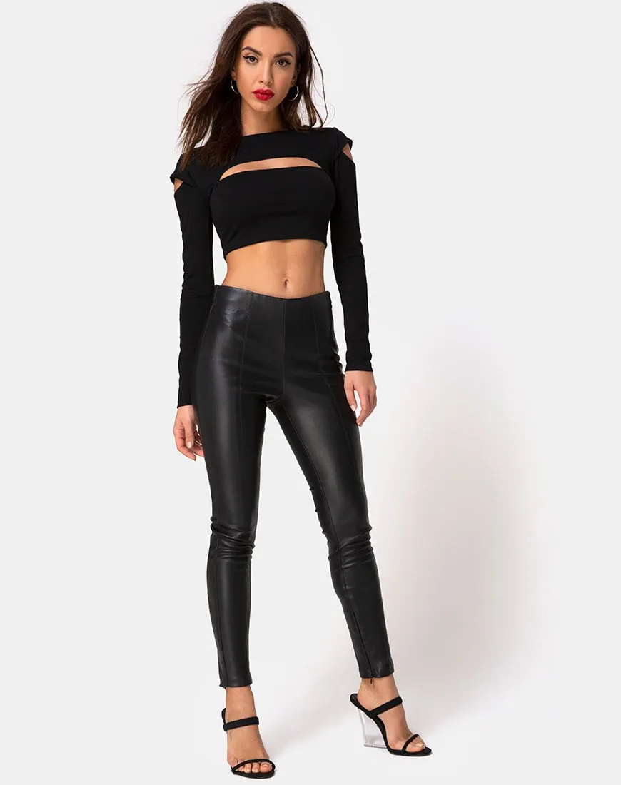 Shink Crop Top in Black