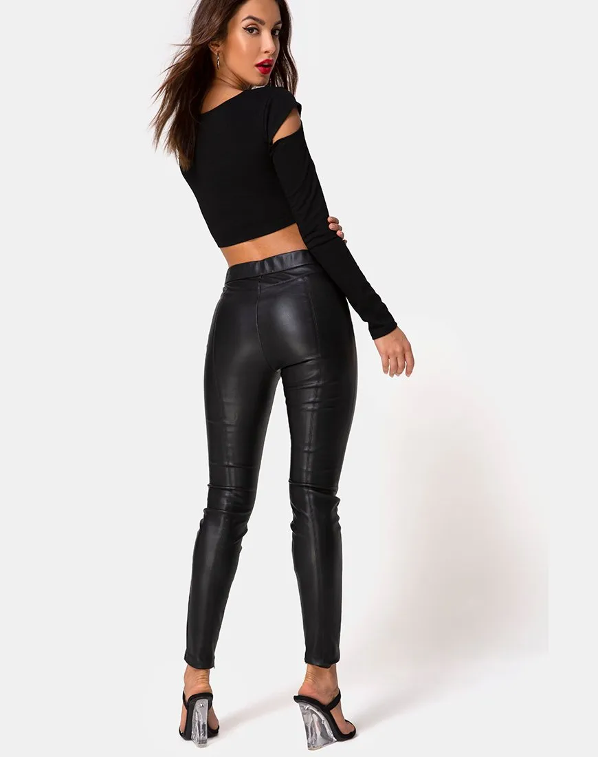 Shink Crop Top in Black