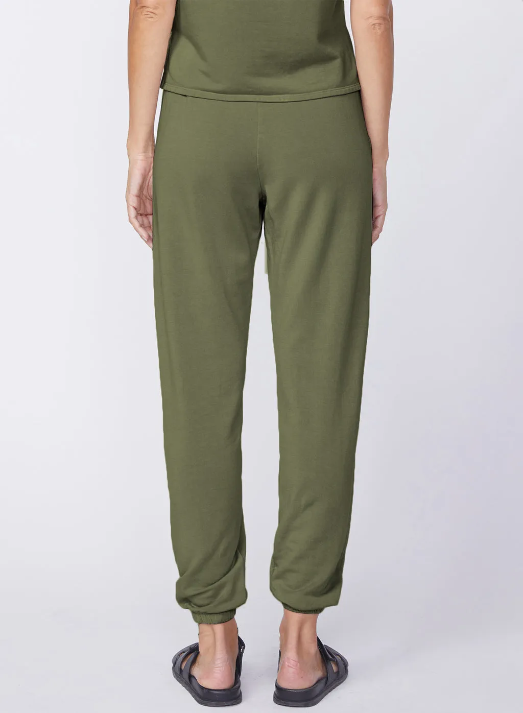 Softest Fleece Sweatpant With Pockets in Seaweed