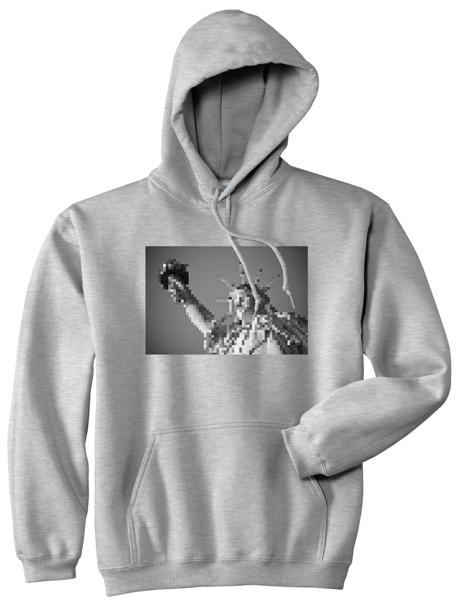 Statue Of Liberty Pixelated Pullover Hoodie Hoody