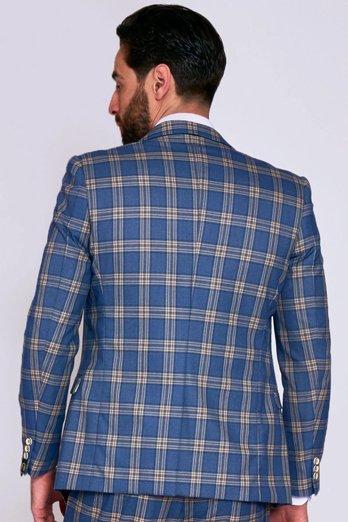 TONY - Blue Yellow Check Blazer