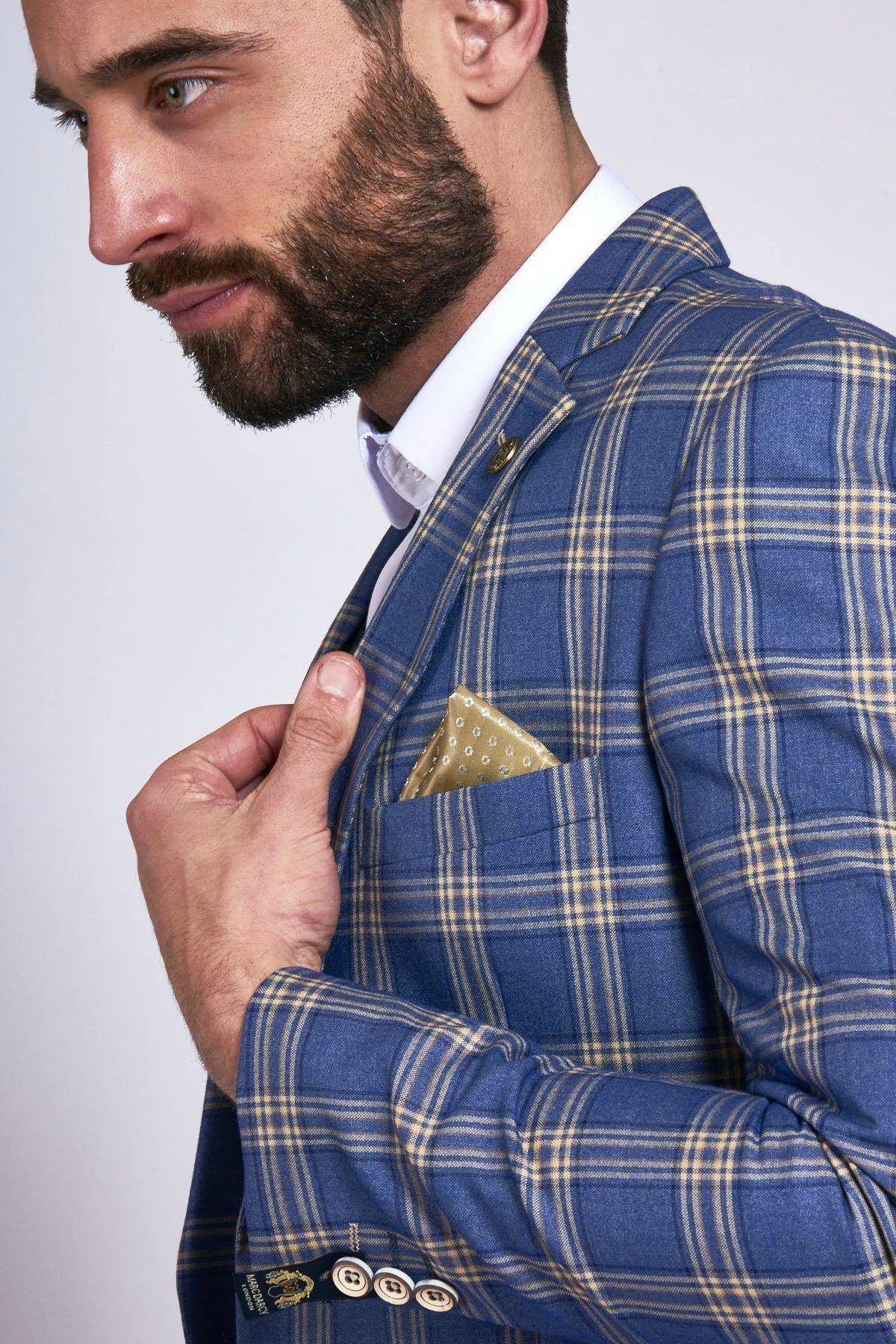 TONY - Blue Yellow Check Blazer