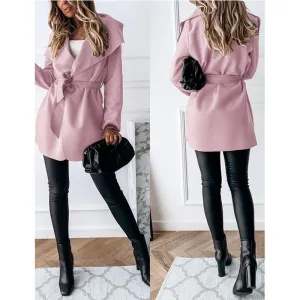 Women's Lace-Up Belt Trench Coat