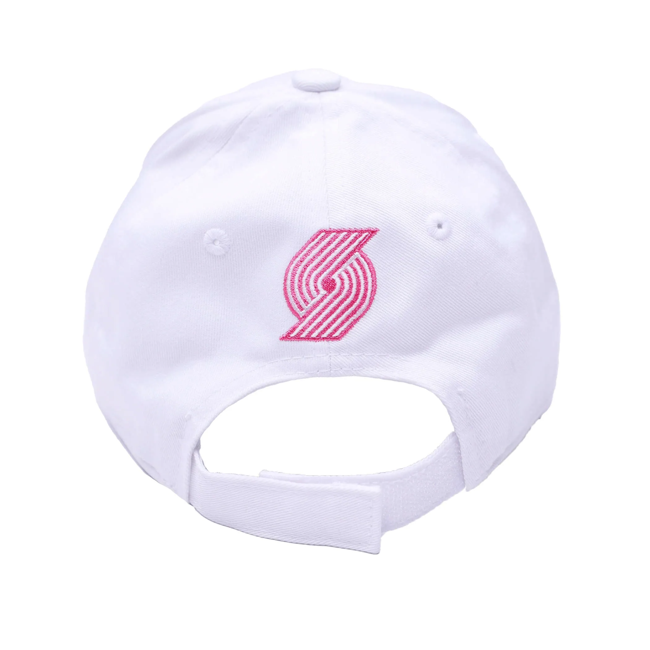 Youth Girls All White Trail Blazers Adjustable Cap