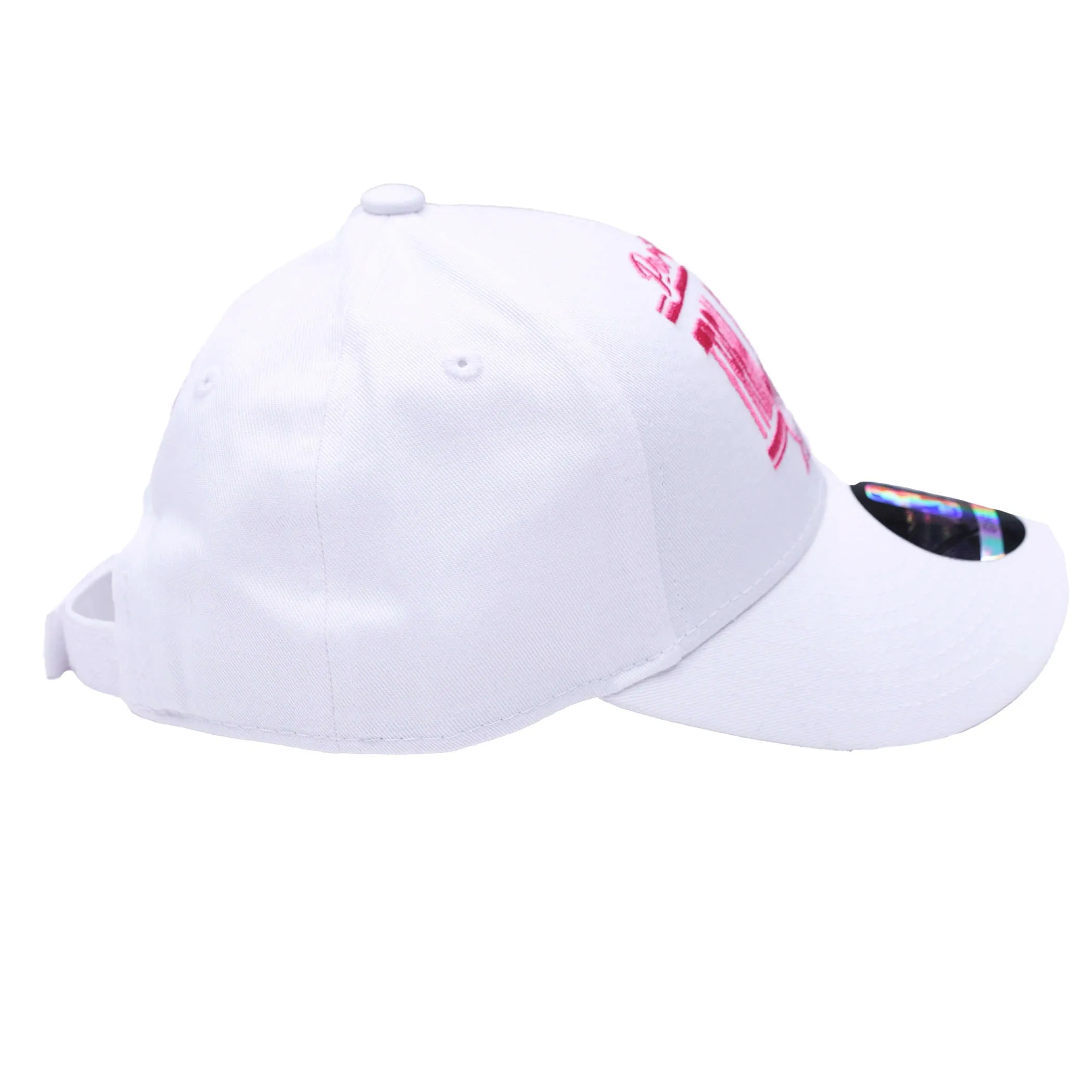 Youth Girls All White Trail Blazers Adjustable Cap